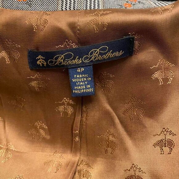 Brooks-Brothers Embroidered Plaid Blazer - Picture 6 of 7